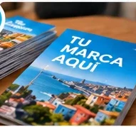 Folletos y catálogos publicitarios impresos